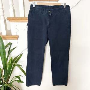 Barbour The Trouser Collection Mens Straight Leg Black Pants Cotton Size 48x42